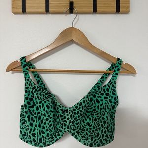 Freya Bikini Top 32GG Green Leopard